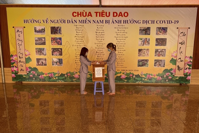 Towards the people in the South affected by Covid 19 of Tieu Dao Pagoda